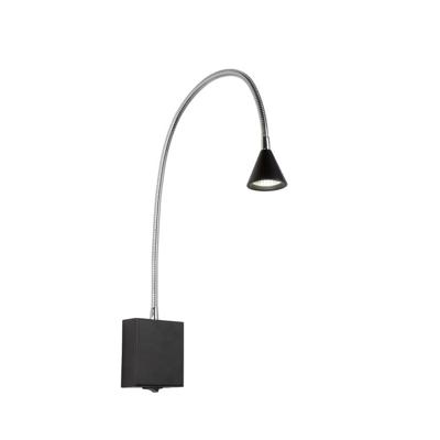 Lucide BUDDY - Bedlamp / Wandlamp - LED - 1x4W 4000K - Zwart