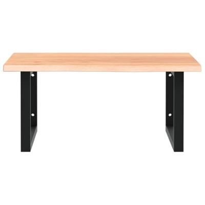 Badkamer wandschap staal en massief eikenhout