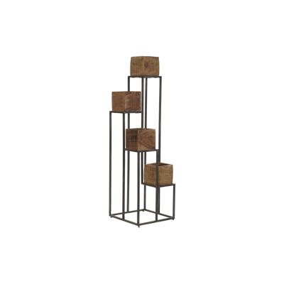 Grondlegger DKD Home Decor Bruin Zwart Multicolour Hout Metaal Modern 40 x 40 x 120 cm 40 x 40 x 138 cm
