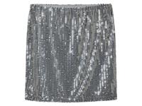 esmara Dames minirok met pailletten (Zilver, L (44/46)) - thumbnail