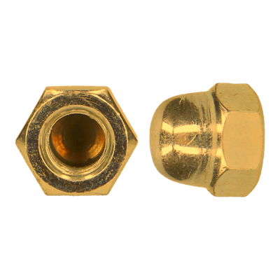 pgb-Europe PGB-FASTENERS | Zeskant dopmoer DIN 1587 M 4 Messing | 200 st 001587MS000403