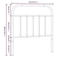 Hoofdbord metaal wit 90 cm - thumbnail