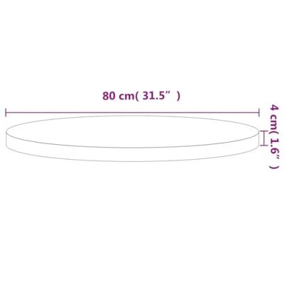 Tafelblad rond Ø80x4 cm massief beukenhout