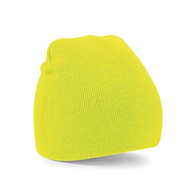 Beechfield CB44 Original Pull-On Beanie - Fluorescent Yellow - One Size Beechfield CB44 Original Pull-On Beanie - Fluorescent Yellow - One Size