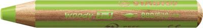 Kleurpotlood stabilo 880 woody 3 in 1 lichtgroen | 5 stuks