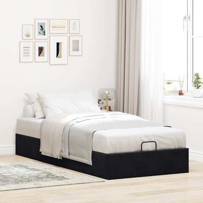 Bedframe zonder matras 90x200 cm fluweel zwart