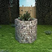 VidaXL Gabion plantenbak verhoogd zeshoekig 100x90x100 cm - thumbnail