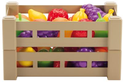 Ecoiffier 100% chef fruit of groenten in kratje