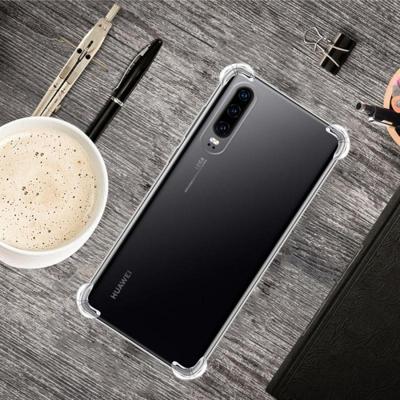 Voor Huawei P30 vierhoek anti-drop ultradunne transparante TPU telefoon geval (transparant) Voor Huawei P30 vierhoek anti-drop ultradunne transparante TPU telefoon geval (transparant)