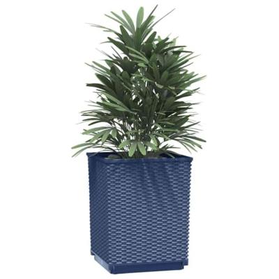 Plantenbakken 2 st 30x30x37 cm polypropeen donkergrijs - thumbnail