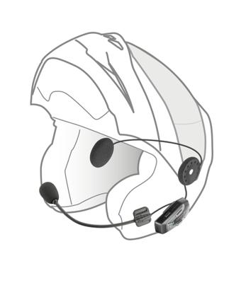 INTERPHONE helm communicatiesysteem "u-com 6 r" helmet com.system interp. u-com 6r single kit
