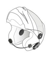 INTERPHONE helm communicatiesysteem "u-com 6 r" helmet com.system interp. u-com 6r single kit - thumbnail