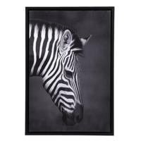 Schilderij Zebra - canvas - 64x44 cm - Leen Bakker - thumbnail