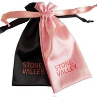 Brillenhoes Satijn Stone Valley - Zwart & Roze - thumbnail