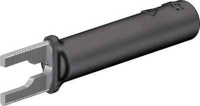 Stäubli B4-I/KS SW Meetadapter Kabelschoen - Bus 4 mm Zwart