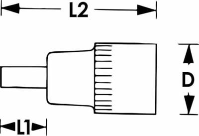 Vigor V2128 Veeltand (XZN) Dopsleutel-bitinzet 10 mm M10 1/2 (12.5 mm)