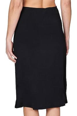 Gaubert Onderrok extra lang - 67-72CM - Lange dames jupon - Huidskleur - Zwart - Wit