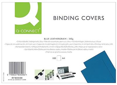 Q-CONNECT dekblad A4 leder 250 grams 100 stuks blauw Q-CONNECT dekblad A4 leder 250 grams 100 stuks blauw