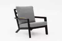 Trestino lounge tuinstoel lausanne zwart - thumbnail