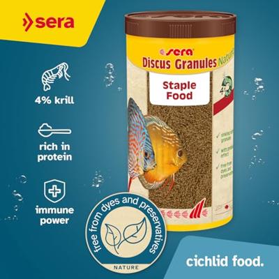 Sera Discus Granulat Nature 1000ml - Natuurlijk Voer voor Discus & Siervissen Zonder Toevoegingen