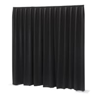 Wentex Pipe and drape Dimout gordijn 330x400cm geplooid zwart - thumbnail