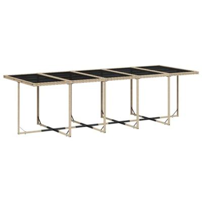 15-delige Tuinset met kussens poly rattan beige - thumbnail