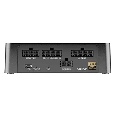 Hertz S8 DSP – compacte 8-kanaals DSP met 6 ingangen, Hi-Res-audio, BT 5.0 app, SPDIF, No-Clipping Limiter, OEM-compatibel voor auto, motorfiets en boot.