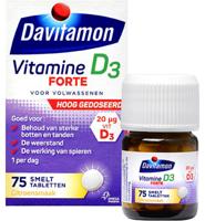 Davitamon Vitamine D3 forte smelttablet 75 Tabletten - thumbnail