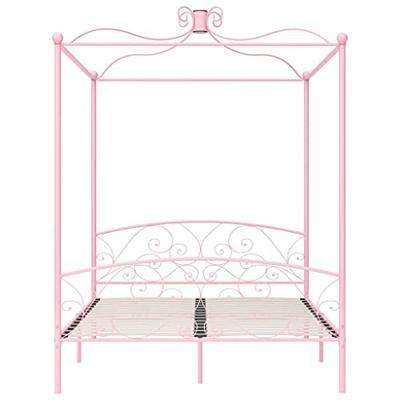 VidaXL Hemelbedframe metaal roze 160x200 cm