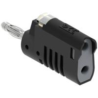 Electro PJP 1087-CD1-N Banaanstekker Stekker, recht Stift-Ø: 4 mm Zwart 1 stuk(s) - thumbnail