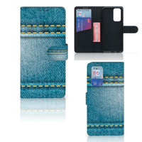 OnePlus 9 Pro Wallet Case met Pasjes Jeans - thumbnail