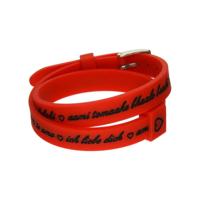 Armband Dames il mezzometro I LOVE YOU SILVER - SILICONE BRACELET - thumbnail