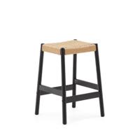 Kave Home Yalia barkruk H65 zonder rugleuning Zwart - thumbnail