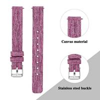 By Qubix - Compatible met Fitbit Inspire 1 / HR/Ace 2 Canvas nylon bandje - Maat: Large - Paars - Compatible fitbit bandje - thumbnail