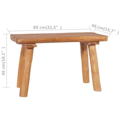 Tuinbank 80 cm massief teakhout - thumbnail
