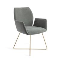 Jesper Home Misaki eetkamerstoel Breezy Blue cross gold - thumbnail