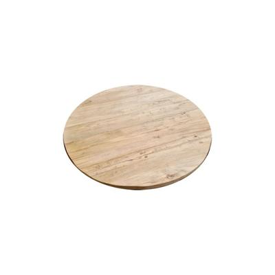 Salon tafelblad rond, diameter 50 cm en dikte 4 cm massief duurzaam elmwood