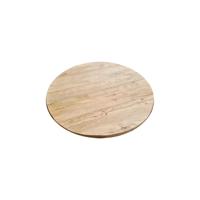 Salon tafelblad rond, diameter 50 cm en dikte 4 cm massief duurzaam elmwood - thumbnail