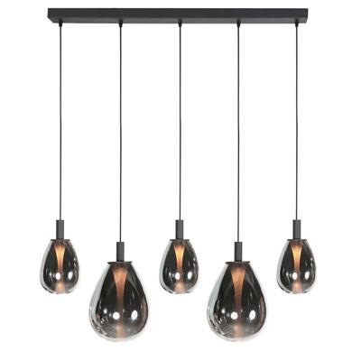 Steinhauer Hanglamp Glimsy 5 lichts L 115 cm zwart Steinhauer Hanglamp Glimsy 5 lichts L 115 cm zwart
