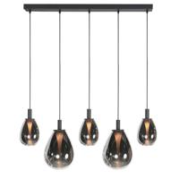 Steinhauer Hanglamp Glimsy 5 lichts L 115 cm zwart - thumbnail
