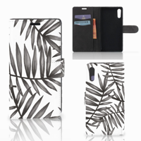 Sony Xperia XZ | Sony Xperia XZs Hoesje Leaves Grey - thumbnail