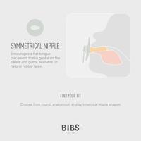 Bibs 1 Fopspeen Anatomic Duo Fossil/Mauve - thumbnail