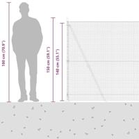 VidaXL Afrasteringspaal grijs 10 x 1,4 m (25 x 25 mm gaas) - thumbnail