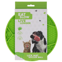 Eat Slow Live Longer Lick Mat Voetbal Groen - thumbnail