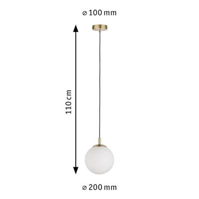 Paulmann Menja 79733 Hanglamp LED E27 20 W Messing (geborsteld), Wit Paulmann Menja 79733 Hanglamp LED E27 20 W Messing (geborsteld), Wit