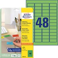 Etiket avery l6040-20 45.7x21.2mm groen 960st - thumbnail