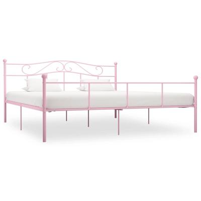 vidaXL Bedframe metaal roze 180x200 cm vidaXL Bedframe metaal roze 180x200 cm