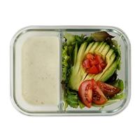 Set van 2 glazen lunchboxen - FACKELMANN - Move - Twee compartimenten - 1000 ml - thumbnail