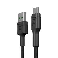 GC PowerStream | 30cm Micro USB Nylon Kabel Cable Snellaadkabel High Speed Data&Sync met Quick Charge 3.0 voor Samsung, Xiaomi, Huawei, Nexus, LG, Motorola, Android Smartphones en meer - thumbnail