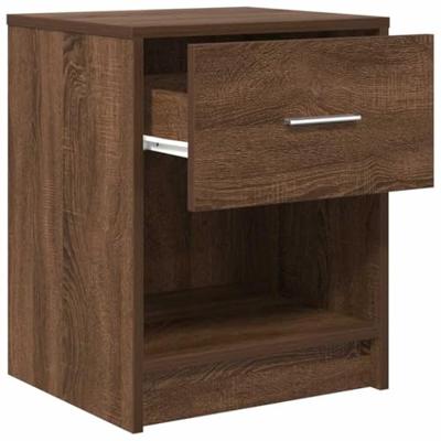 Nachtkastjes 2 st met lade 40x34x50 cm bruin eikenkleur